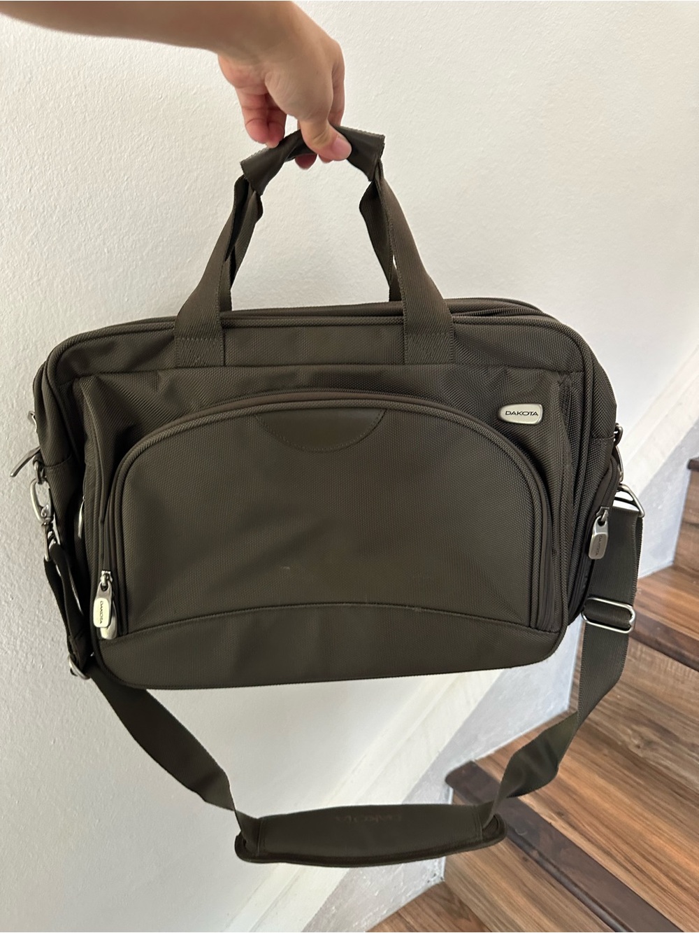 Dakota Expandable Cabin Bag Business Briefcase Laptop Shoulder Bag Luggage Olive